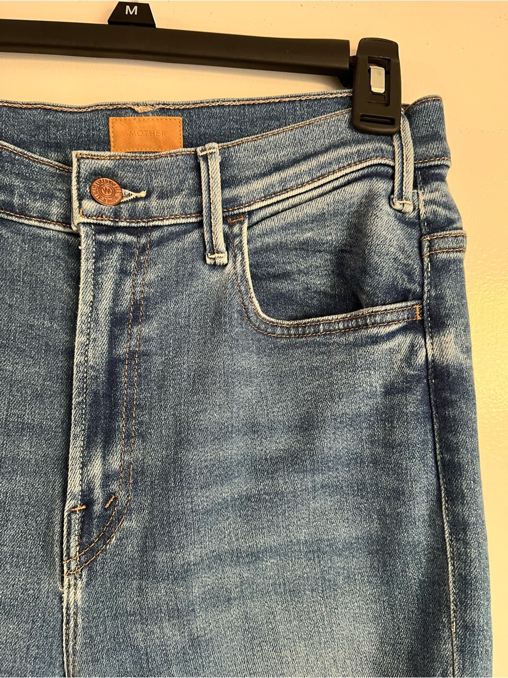 MOTHER The Hustler High-Rise Ankle Fray Jeans | Layover Wash | Size 29 - Picture 8 of 14